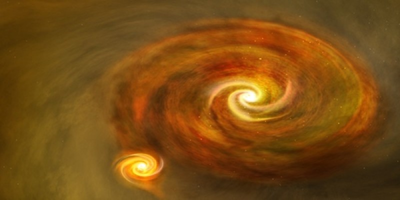Astronomers spot massive twin stars nestled close together