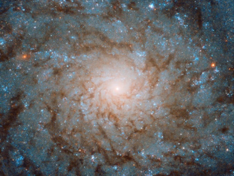 Hubble captures a smeared fingerprint of an "anemic" galaxy