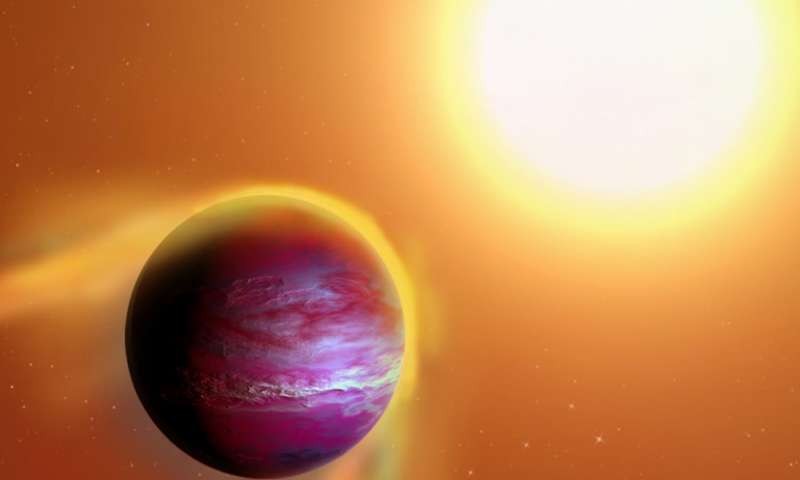 Young Star Apparently Tearing Away Layers of Nearby Planet