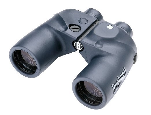 New Bushnell Marine 7x50 Porro Binoculars with Grid Reticle, Illum. Compass, Black 137500
