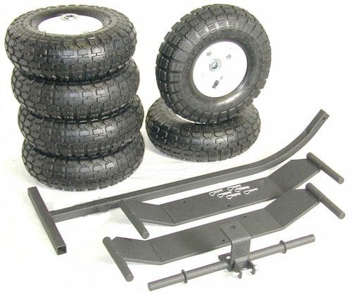 JMI 10 Inch Pneumatic Large Wheels – for Wheeley Bars with 5/8″ Leveling Screws